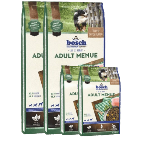 Bosch ADULT MENUE 15kg x 2 + 6kg (bonus)